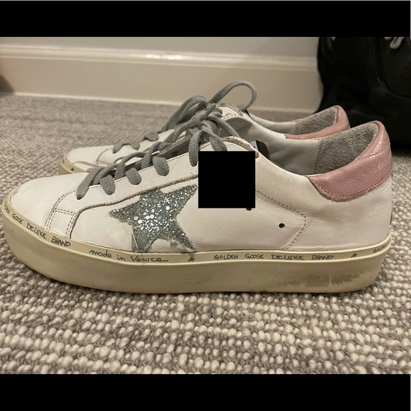 Golden Goose High Star GGDB White Silver Pink - Picture 3 of 5